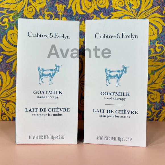2ct Crabtree & Evelyn GOATMILK Hand Therapy Lotion Moisturizer 3.5 oz ea - Picture 1 of 2